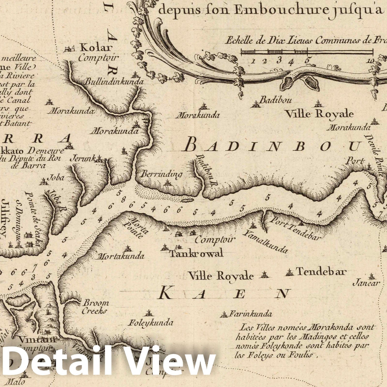 Gambia River - Nautical Chart, 1764 - Bellin Historical Map Print