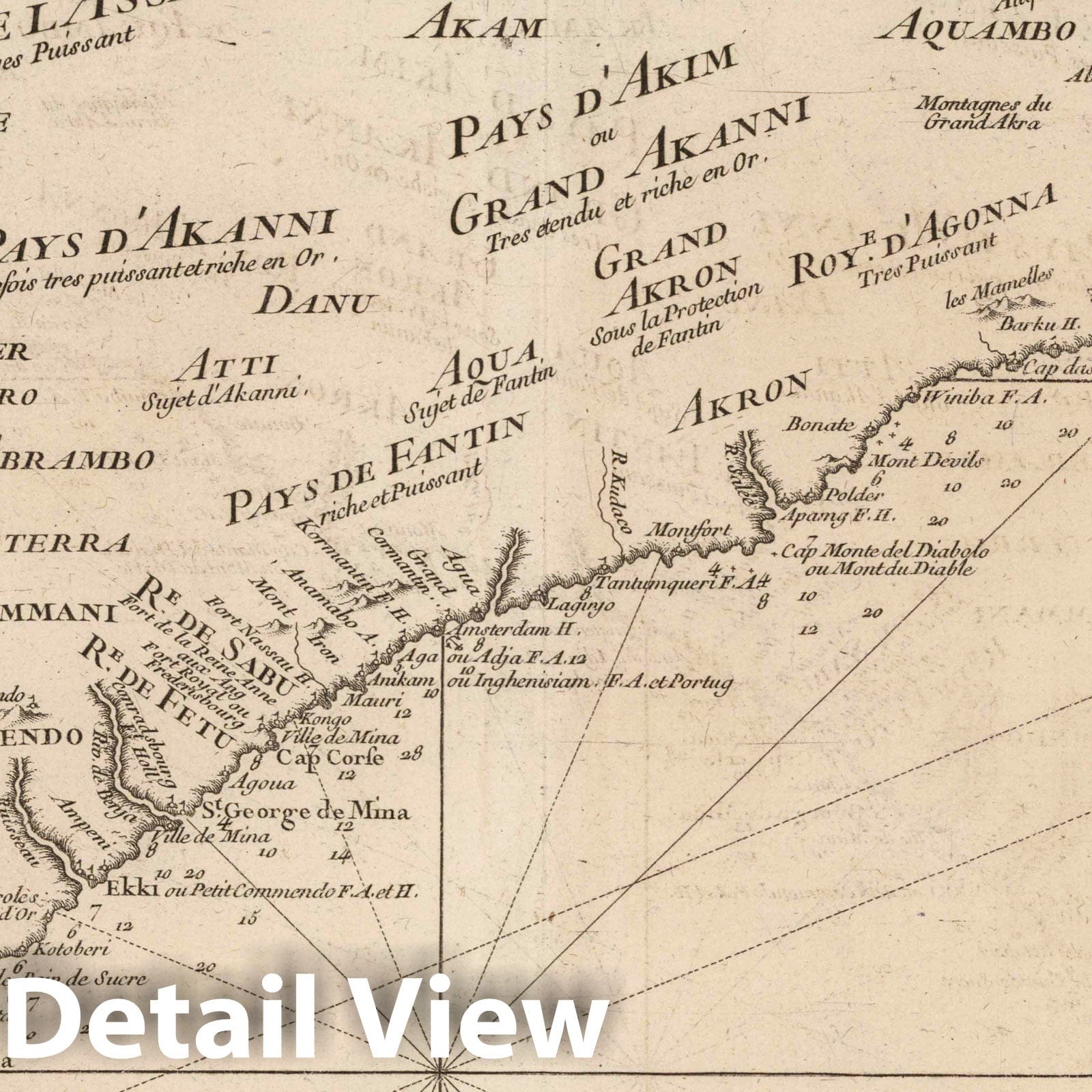 Guinea Coast, West Africa - Nautical Chart, 1764 by Bellin