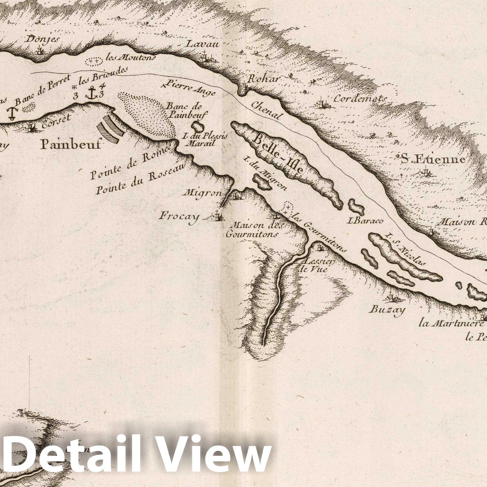 Loire River, France - Nautical Chart, 1764 - Historical Map Print