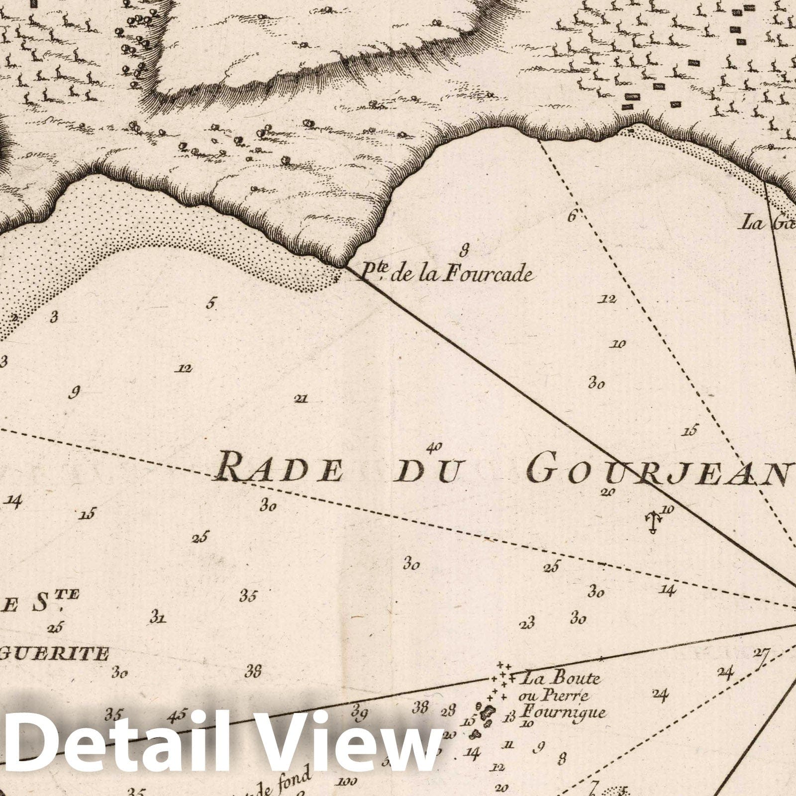 Golfe-Juan, France - Nautical Chart, 1764 - Historical Map Print