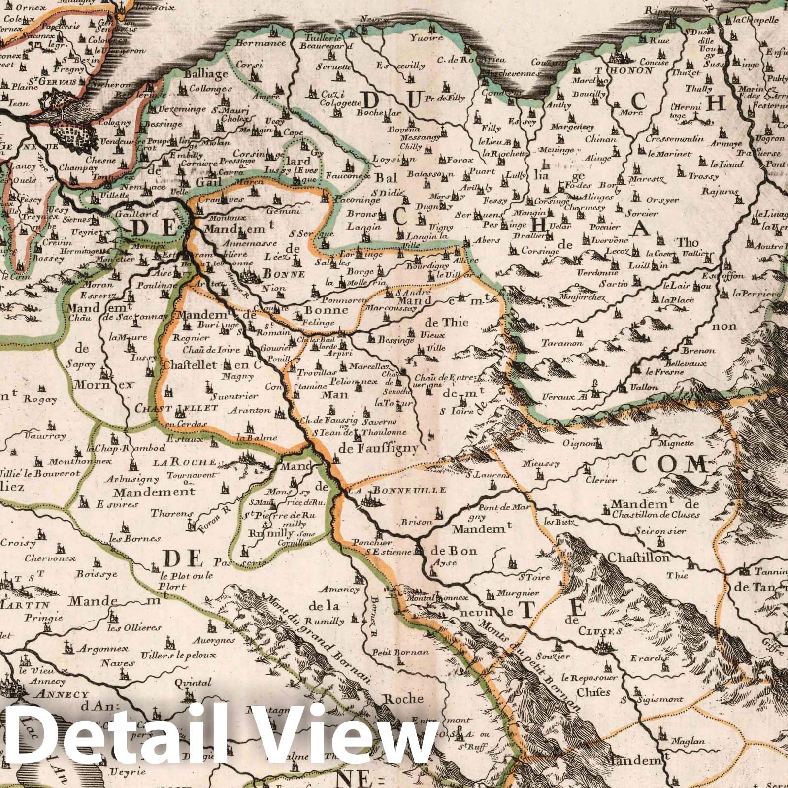 Northern Savoy, 1663 - Historical Map Print
