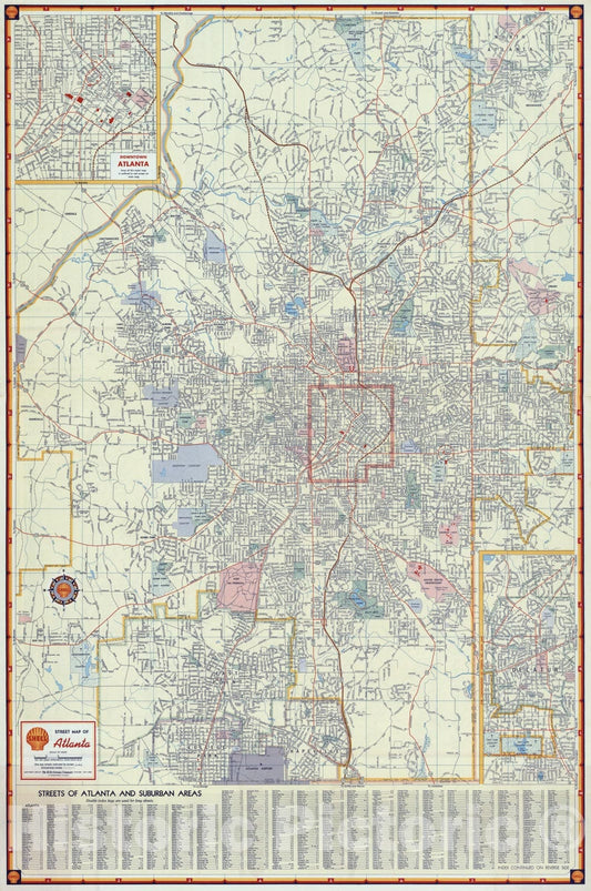 Historic Map - National Atlas - 1956 Atlanta (Georgia). - Vintage Wall Art