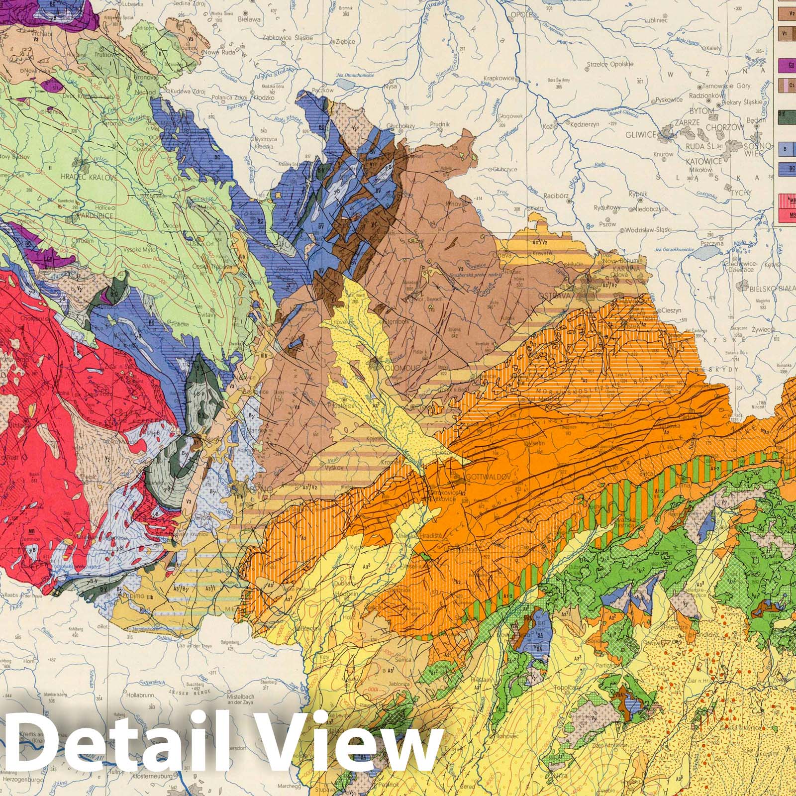 Historic Map : National Atlas - 1966 Tectonics. - Vintage Wall Art