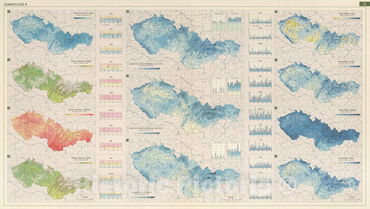 Historic Map : National Atlas - 1966 Climatology III. - Vintage Wall Art
