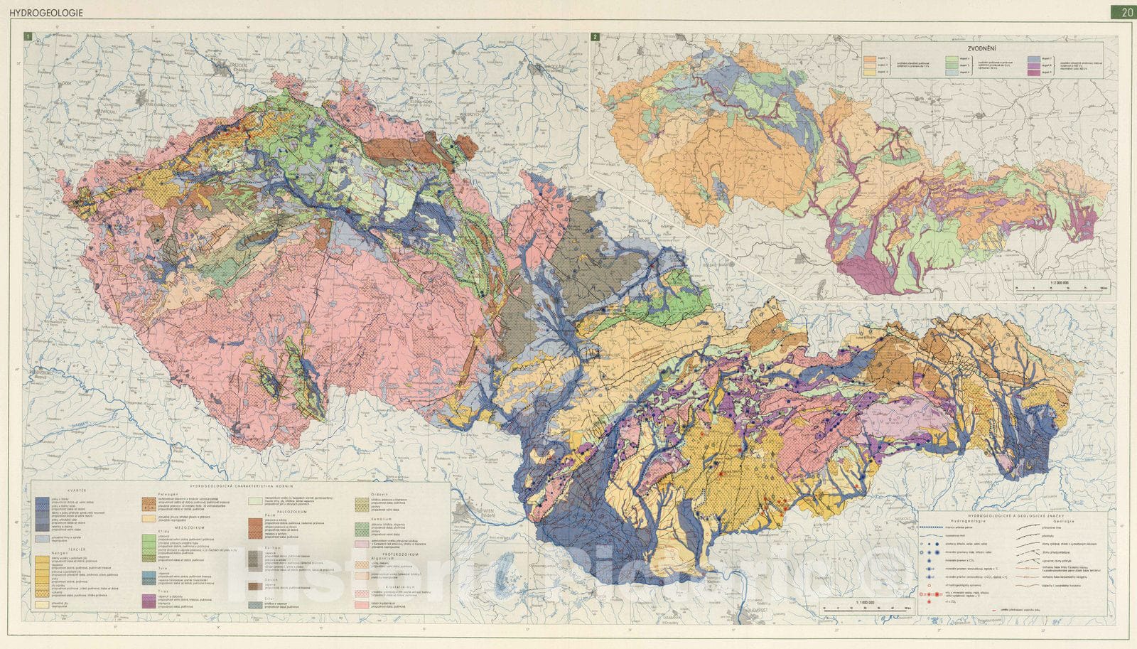Historic Map : National Atlas - 1966 Hydrogeology. - Vintage Wall Art