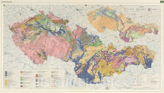 Historic Map : National Atlas - 1966 Hydrogeology. - Vintage Wall Art