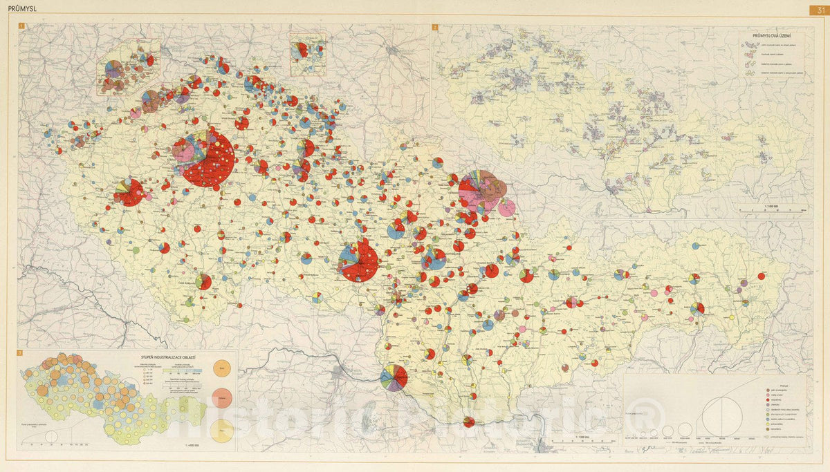 Historic Map : National Atlas - 1966 Industry. - Vintage Wall Art