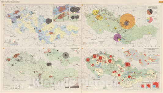 Historic Map : National Atlas - 1966 Industry of Fuels and Powers. - Vintage Wall Art