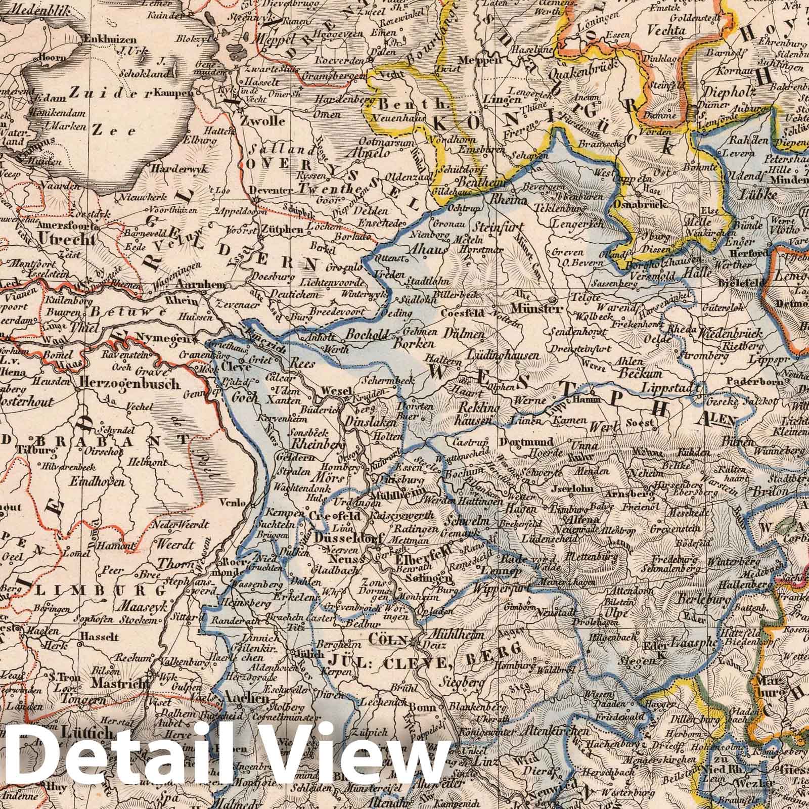 Northwestern Germany and the Netherlands, 1821 - Historical Map Reproduction