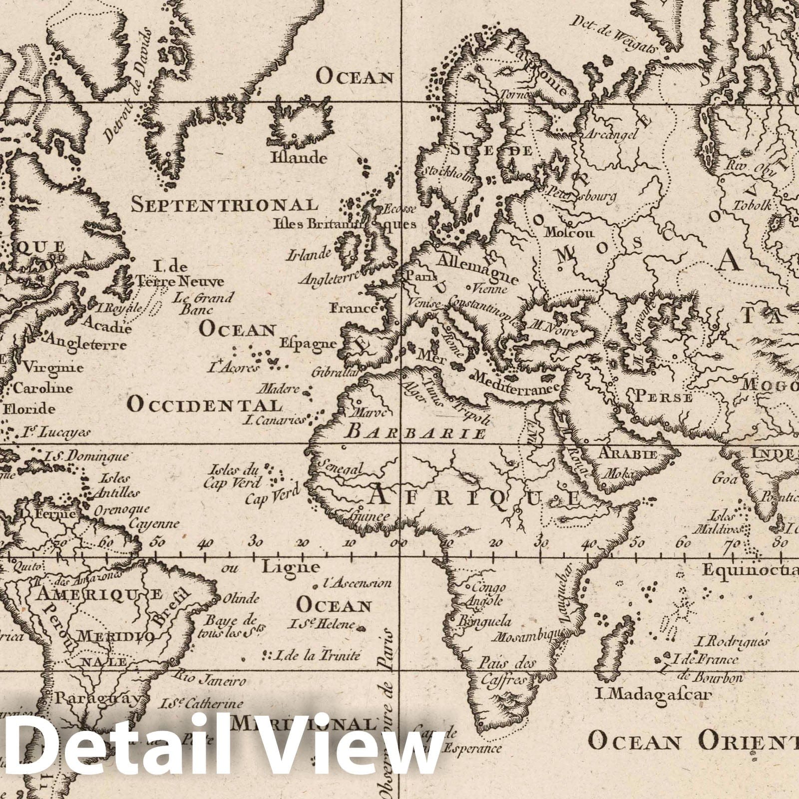 World Nautical Chart, 1764 - Historic Maritime Map Print