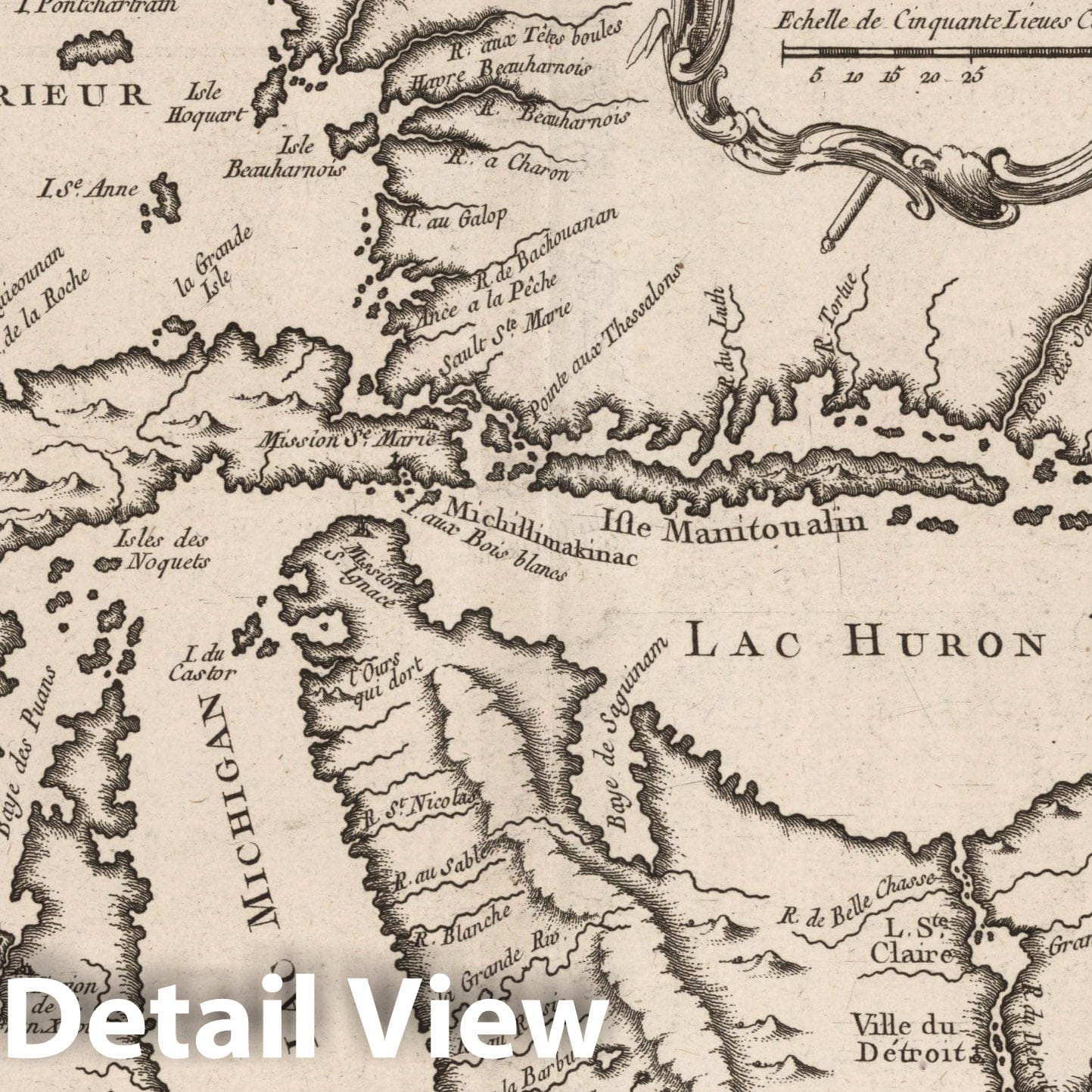 Five Great Lakes of Canada - Nautical Chart, 1764 - Historical Map Print