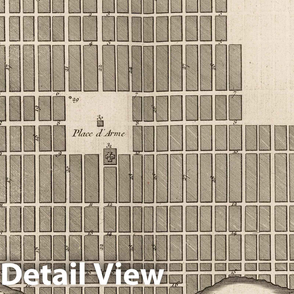 Historic Map : Jamaica , Kingston (Jamaica), 1764 Plan de la ville de Kingstown suivant le projet donne par le colonel Christian Lilly , Vintage Wall Art