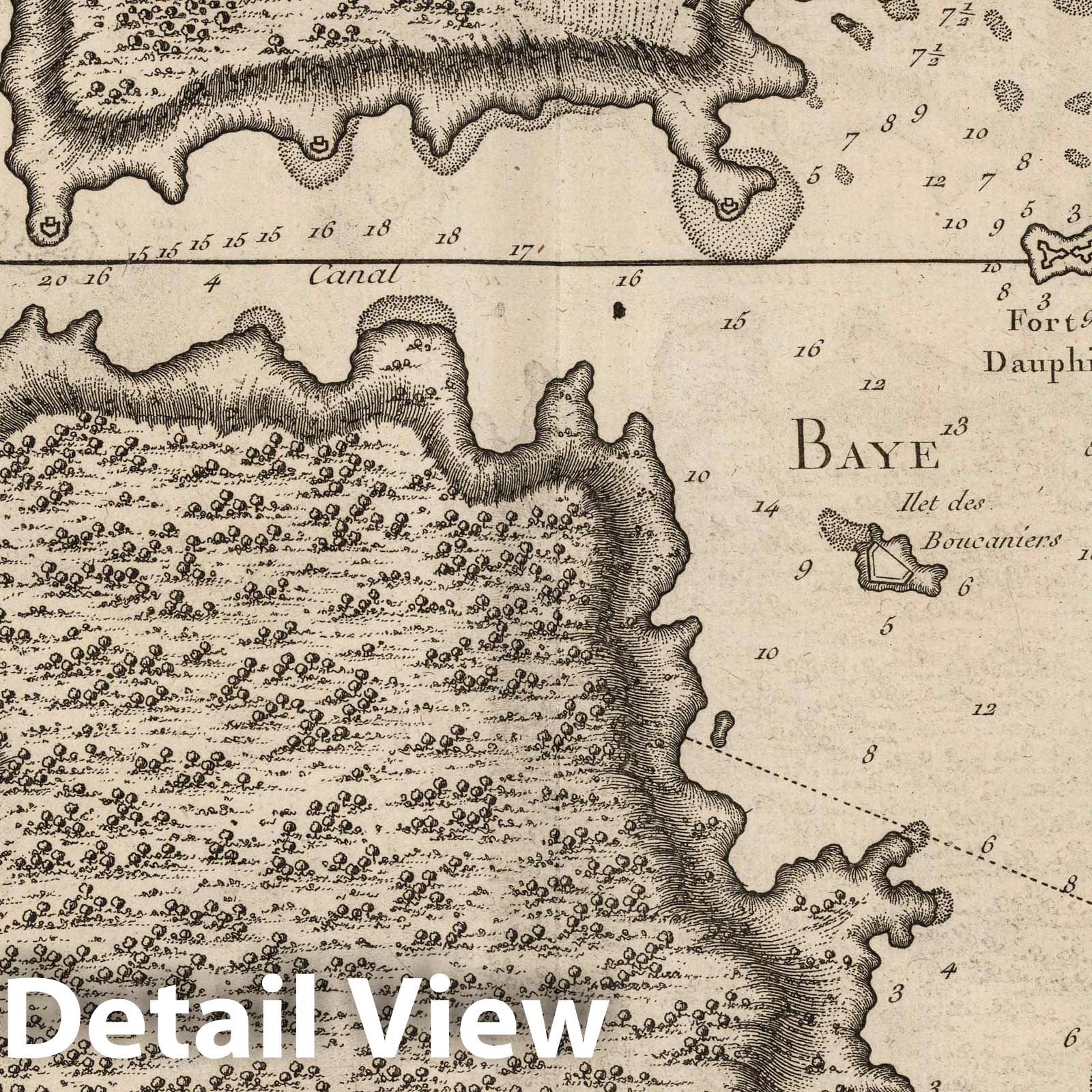 Bay and Town of Port-Dauphin, Saint Domingue - Nautical Chart, 1764