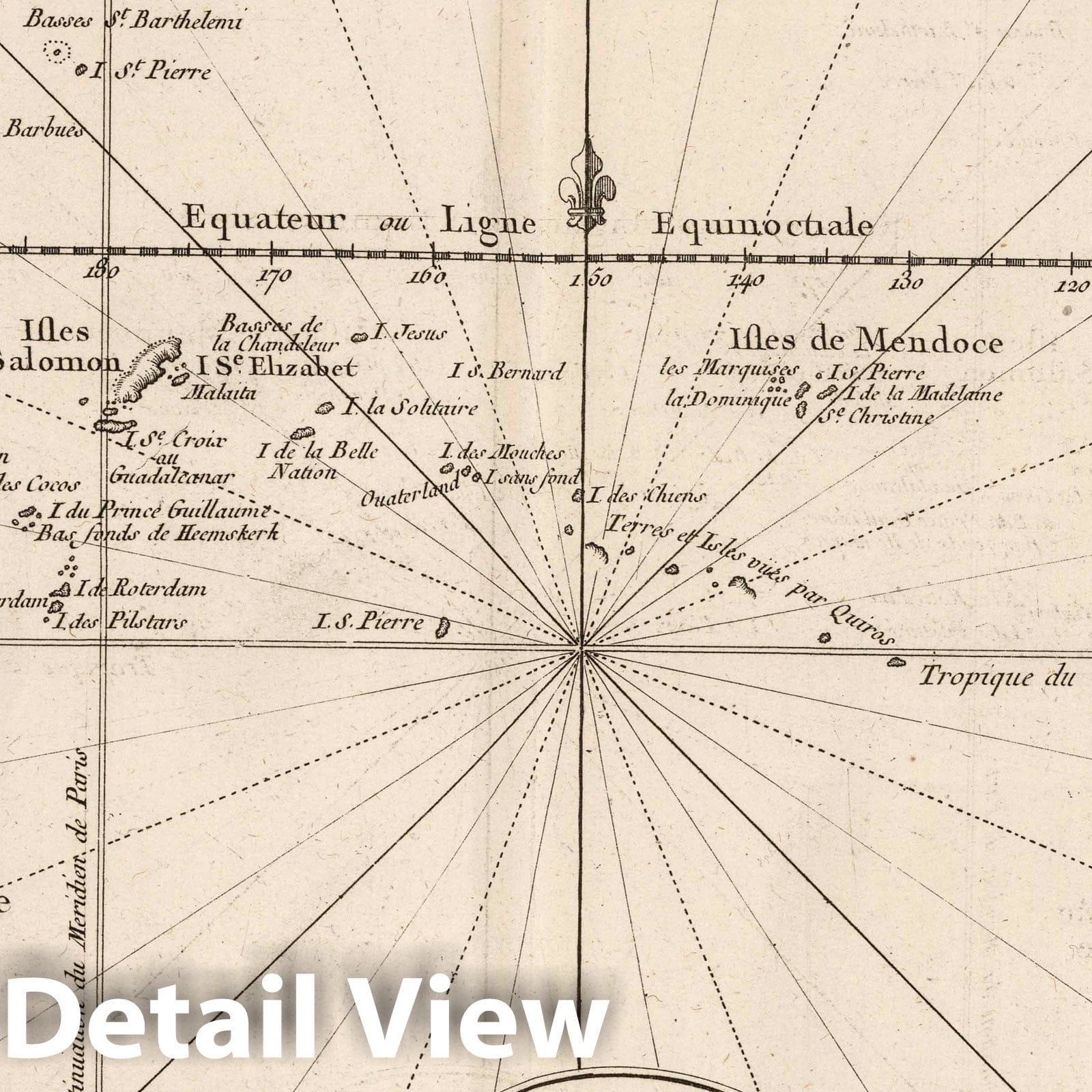Pacific Ocean - Nautical Chart, 1764 - Historical Map Print