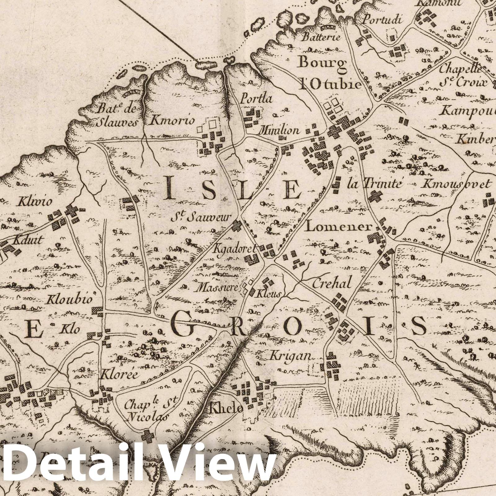 Groix Island, Brittany, France - Nautical Chart, 1764
