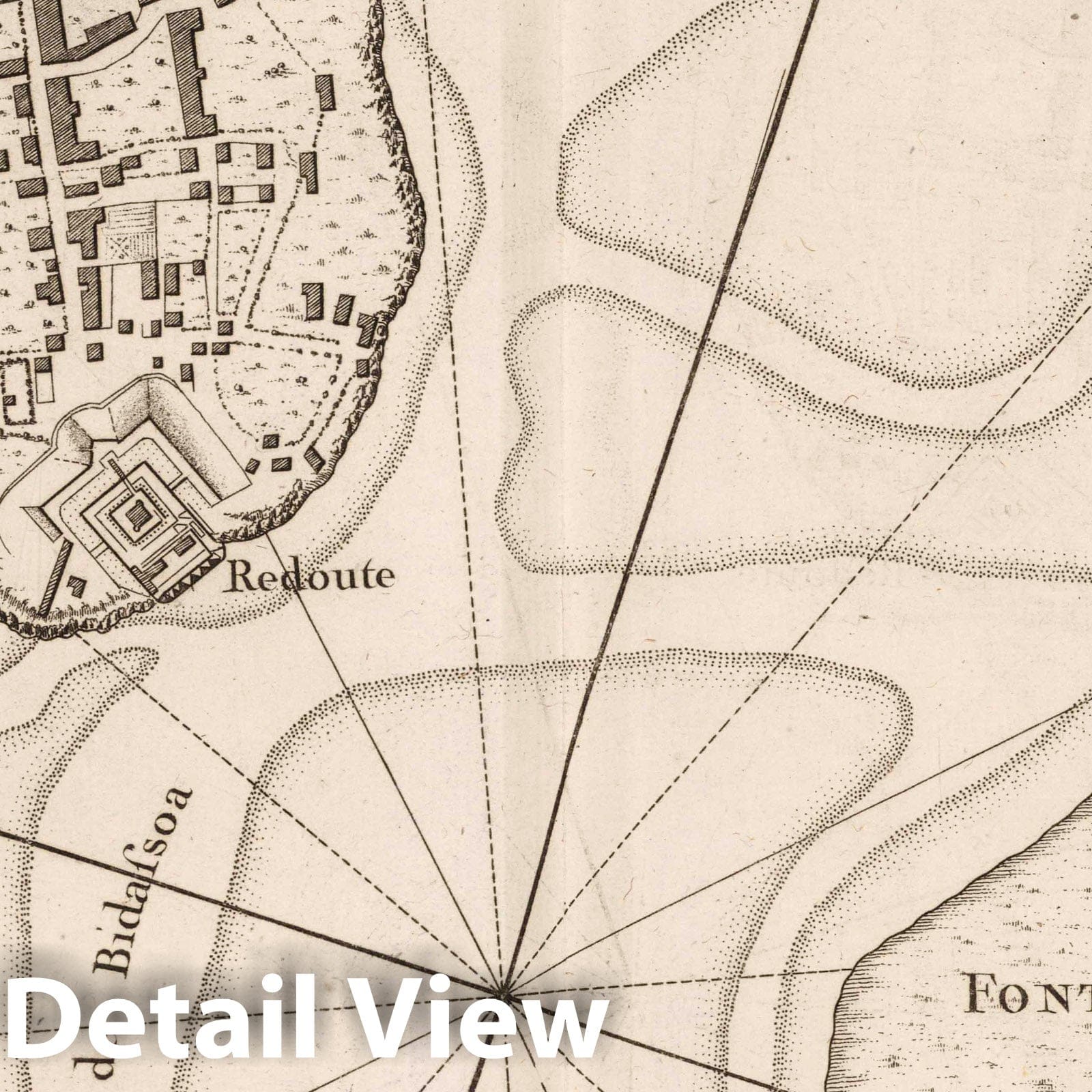 Fontarabie and Fort Andaye, France - Nautical Chart, 1764