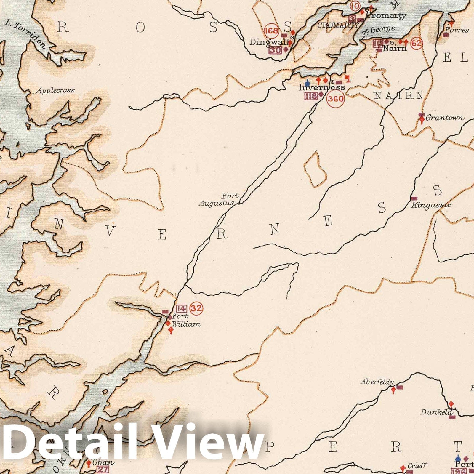 Scotland, 1881 - Historical Statistical Map Print