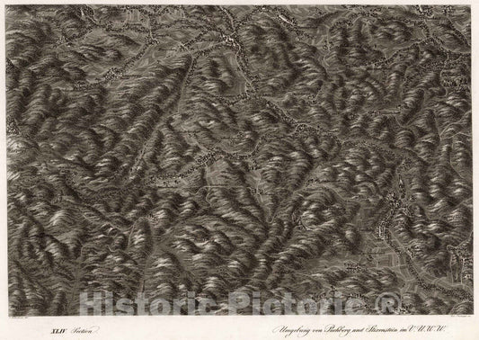 Historic Map : Austria, 1837 XLIV Section. Umgebung von Puchberg und Stixenstein im V.U.W.W. J. Hollnsteiner del. Lor. Neumayer sc. , Vintage Wall Art