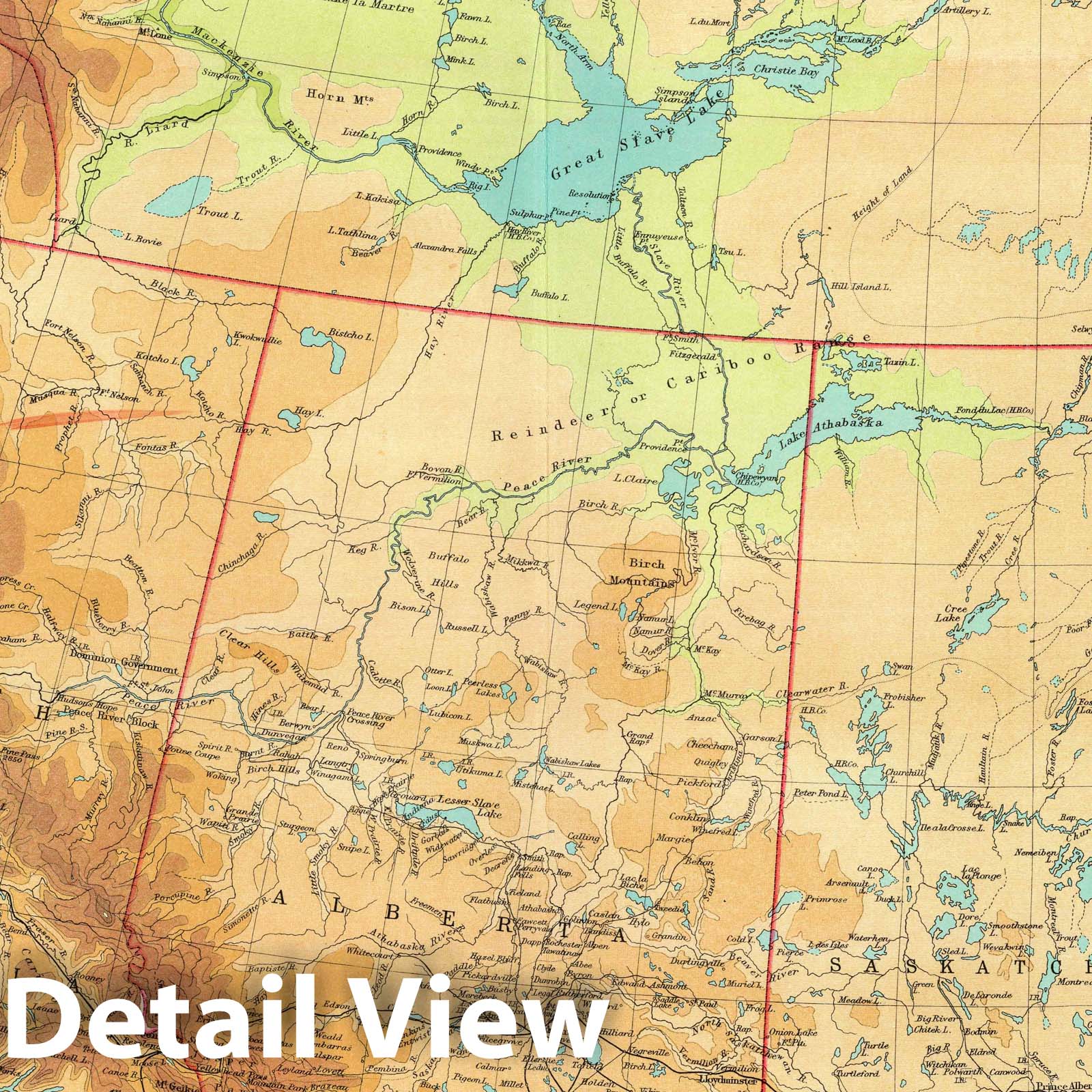 Western Canada - Survey Map, 1922 - Historical Map Print