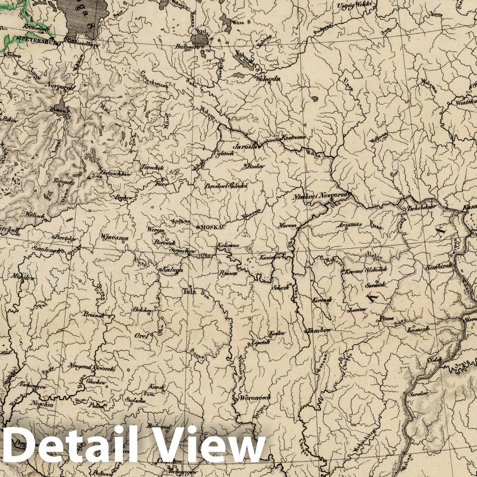 European Russia - Military Map, 1824 - Historical Map Reproduction