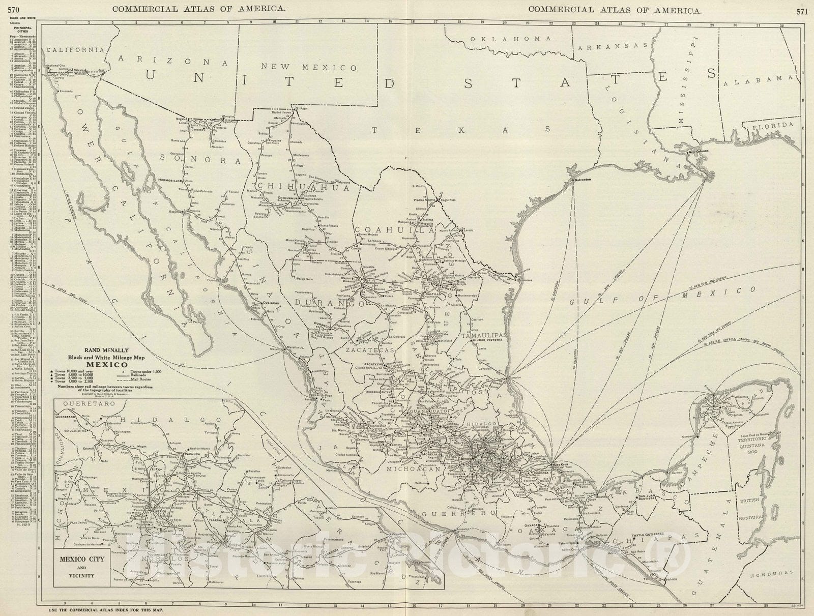 Historic Map : 1924 Mexico. v1 - Vintage Wall Art