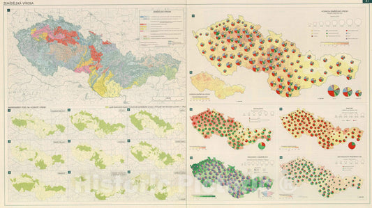 Historic Map : National Atlas - 1966 Agricultural Production. - Vintage Wall Art
