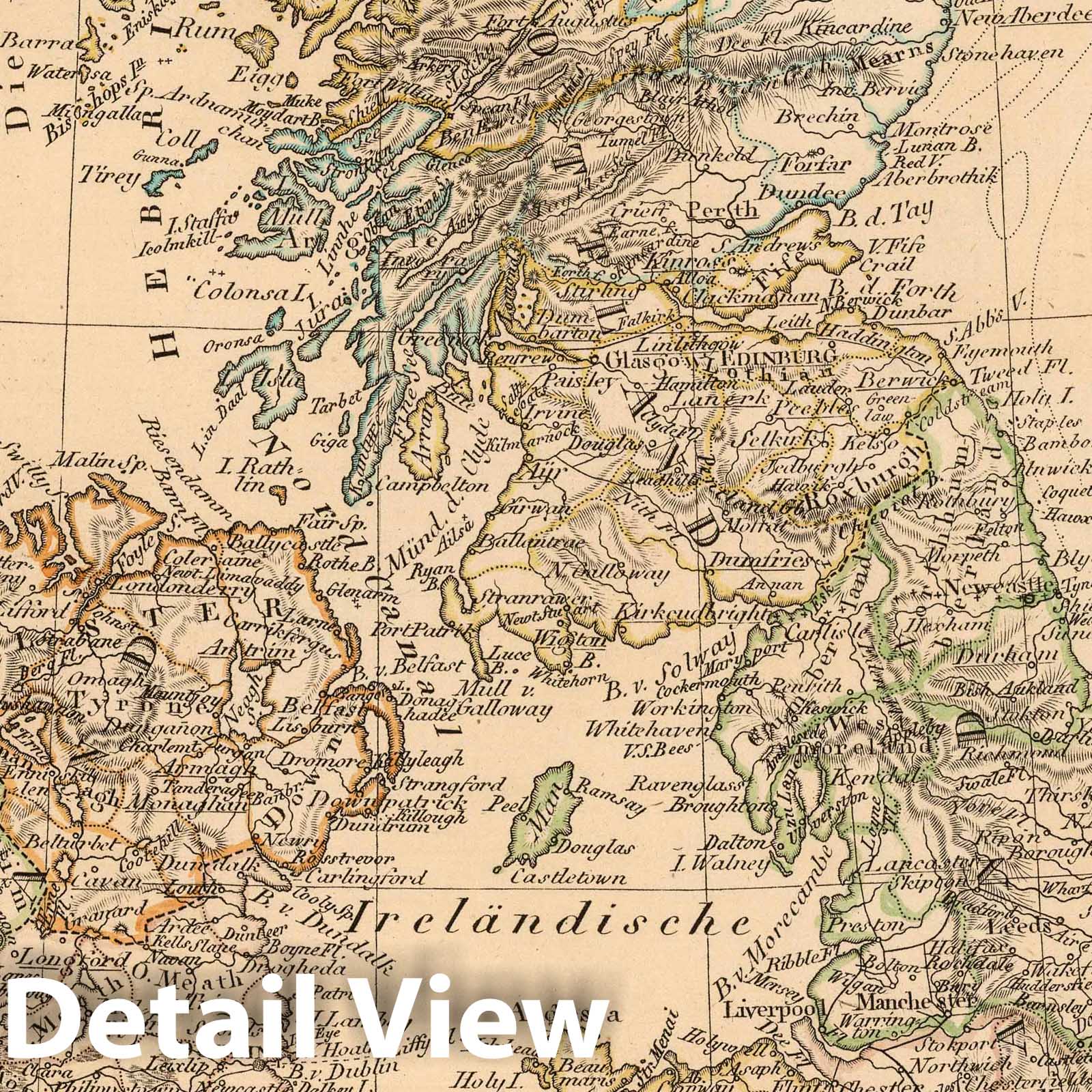 England, Scotland, and Ireland 1825 - Historical Map Print