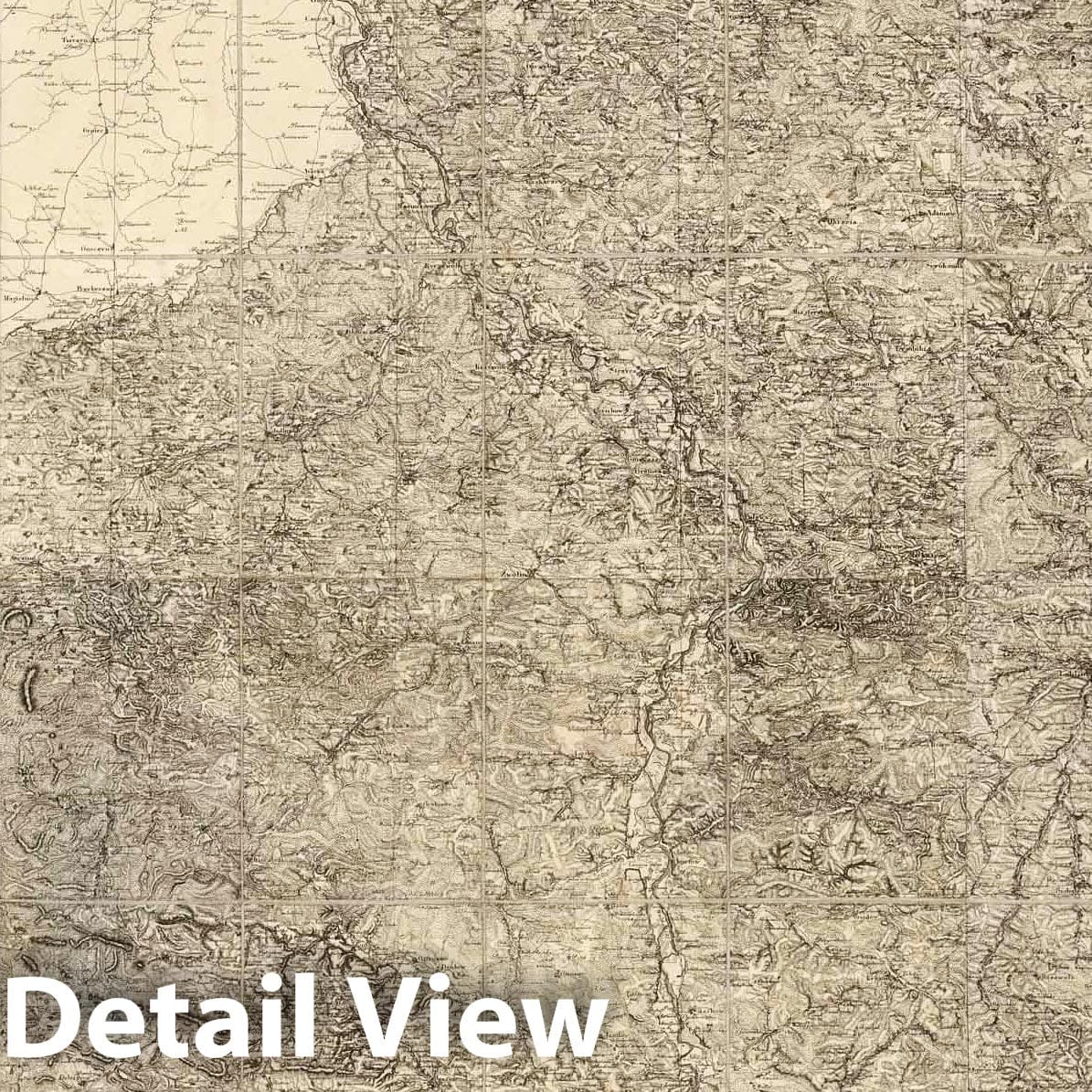 West Galicia - Survey Map, 1808 - Historical Map Print