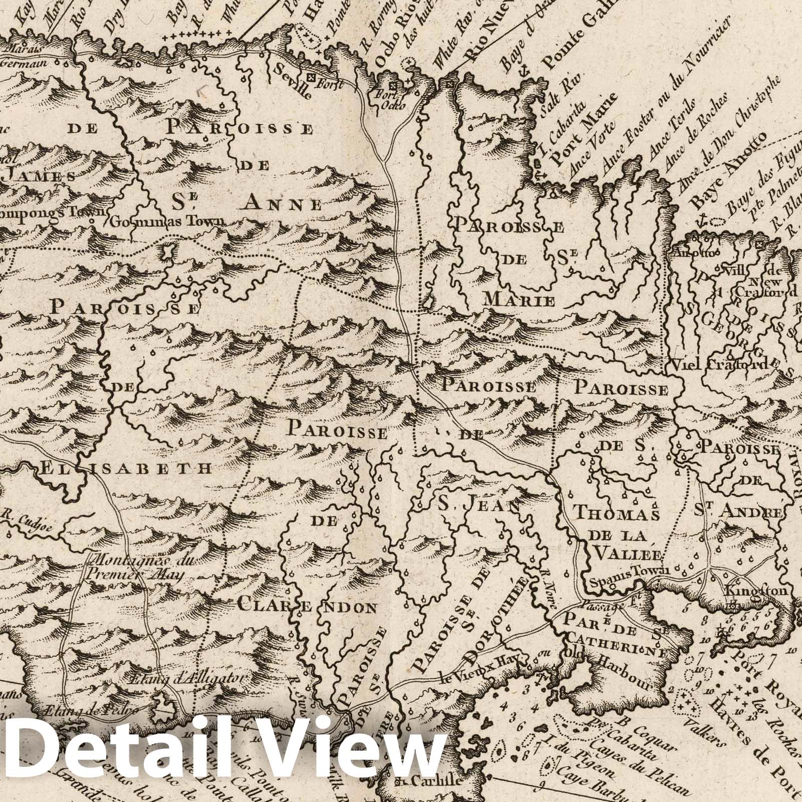 Jamaica - Nautical Chart, 1764 - Historical Map Print