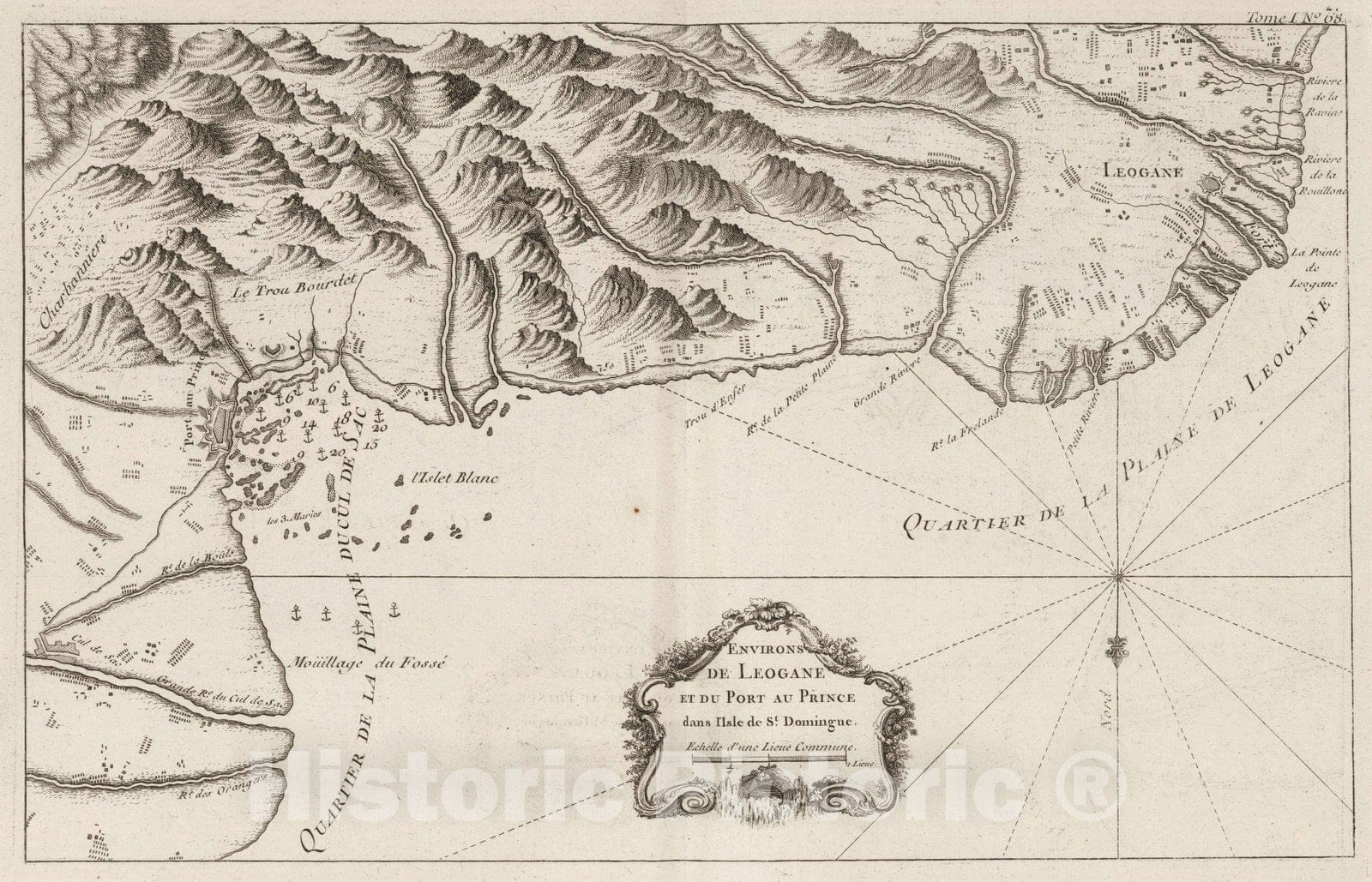 Port au Prince and Leogane, Haiti - Nautical Chart, 1764