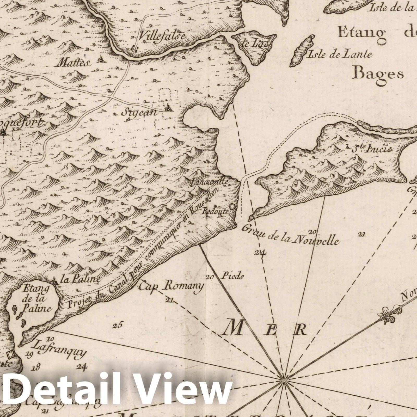 Languedoc, France - Nautical Chart, 1764 - Bellin Maritime Print