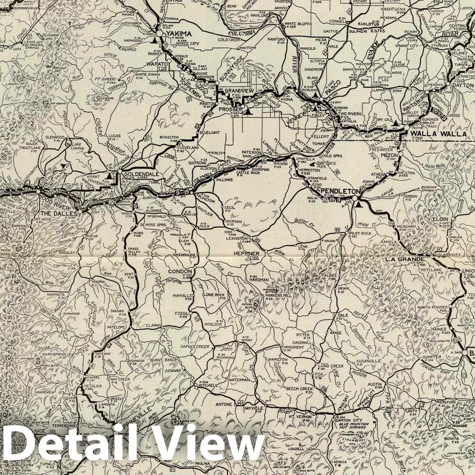 Washington, Oregon, Northern California, Western Idaho - Railroad Map, 1924
