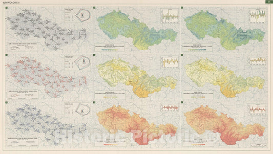 Historic Map : National Atlas - 1966 Climatology II. - Vintage Wall Art