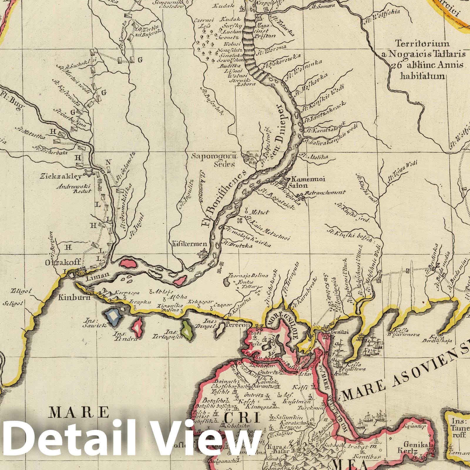 Theatrum Belli Ao MDCCXXXVII - 1737 Russian Military Map, Black Sea Region