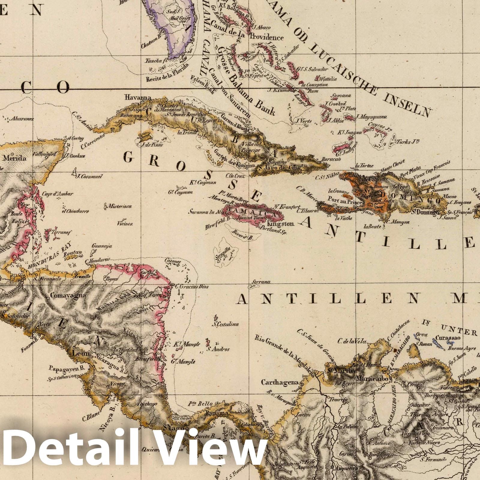 West Indies - Military Map, 1824 - Historical Map Reproduction