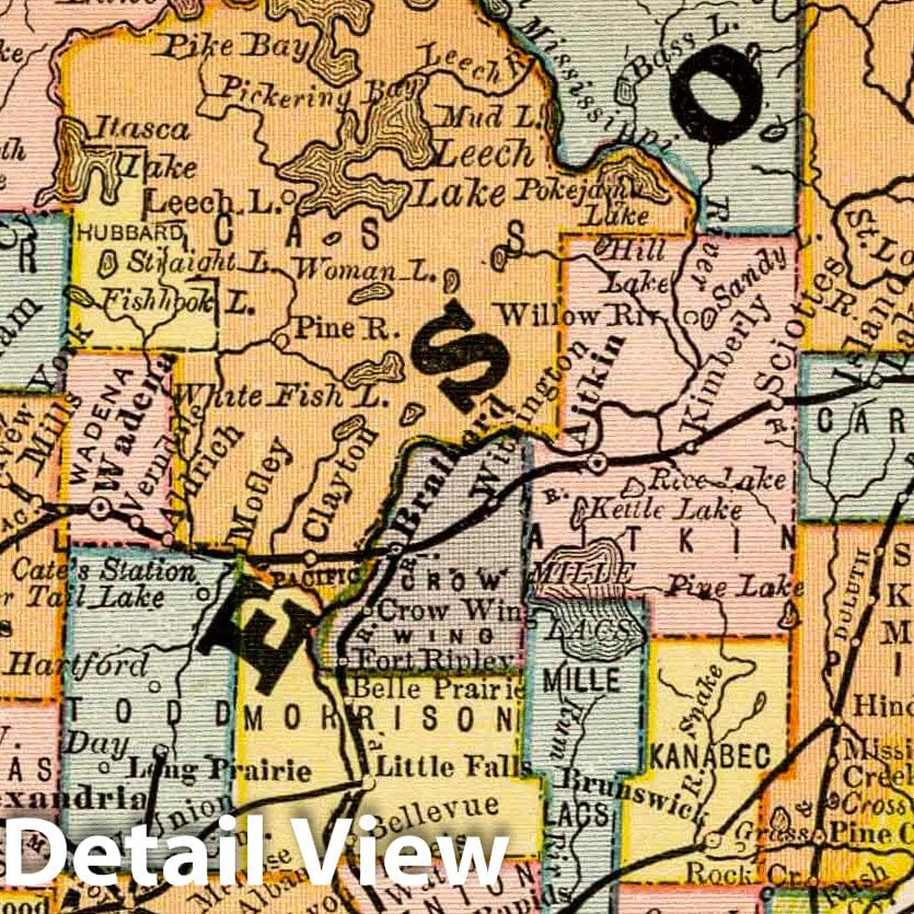 Minnesota 1884 Topographic Map - Saint Paul Historical Print