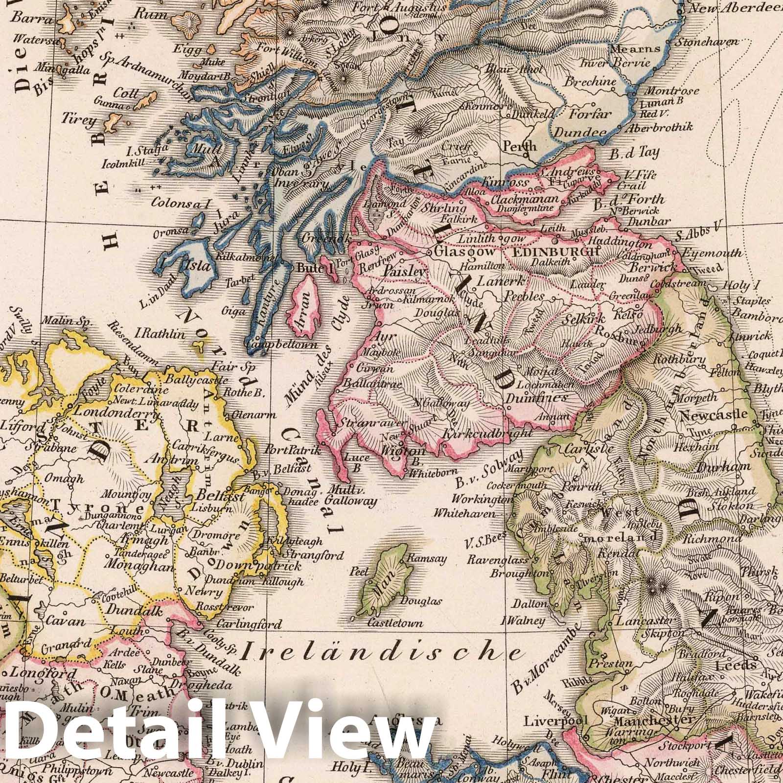 British Isles: England, Scotland, Ireland, 1823 - Historical Map Print