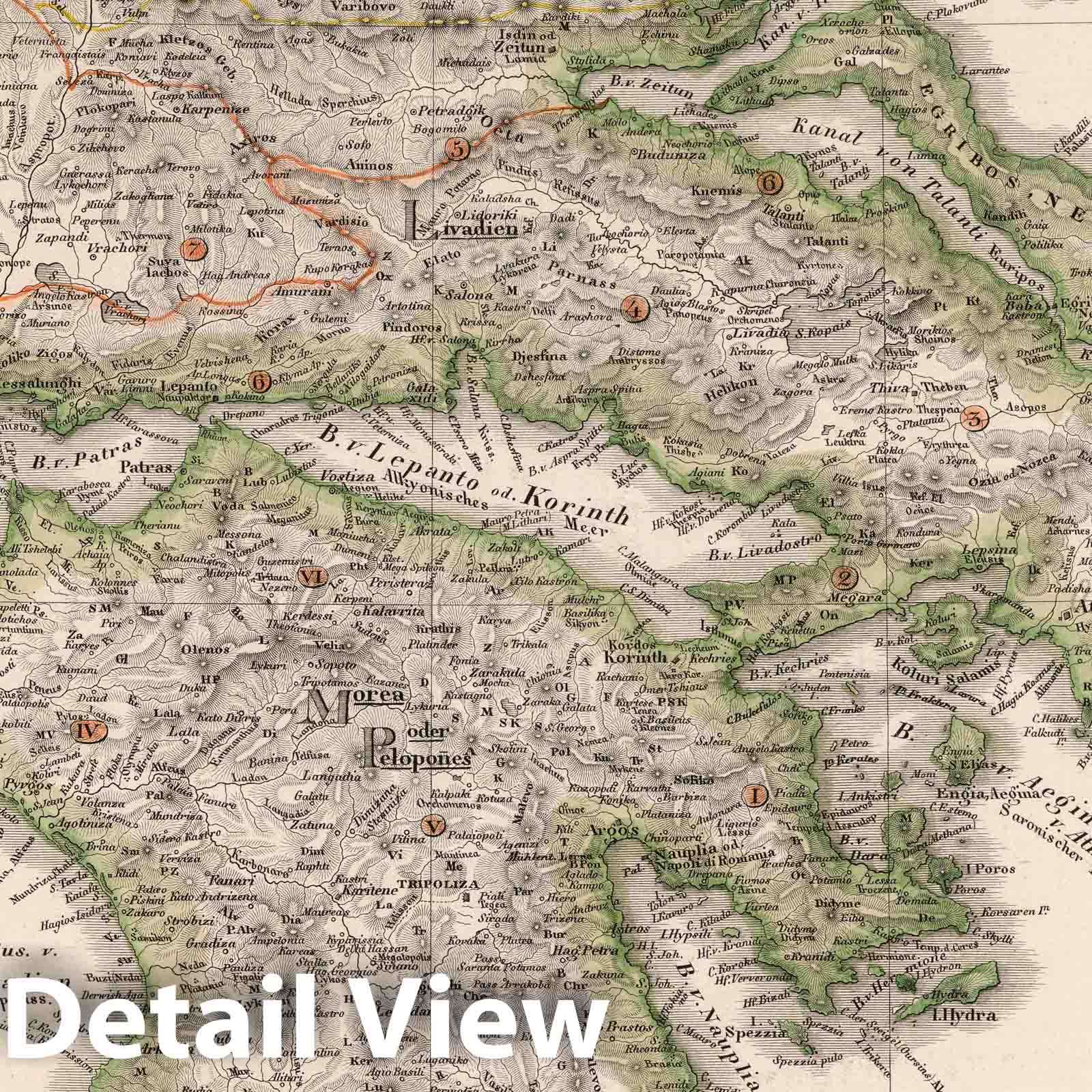 Greece - Classical Antiquity, 1830 - Historical Map Print