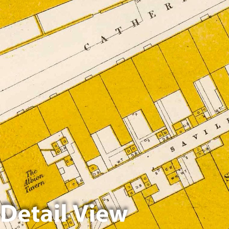 South Shields, England - Plan No. 36, 1857 - Historical Cadastral Map Print