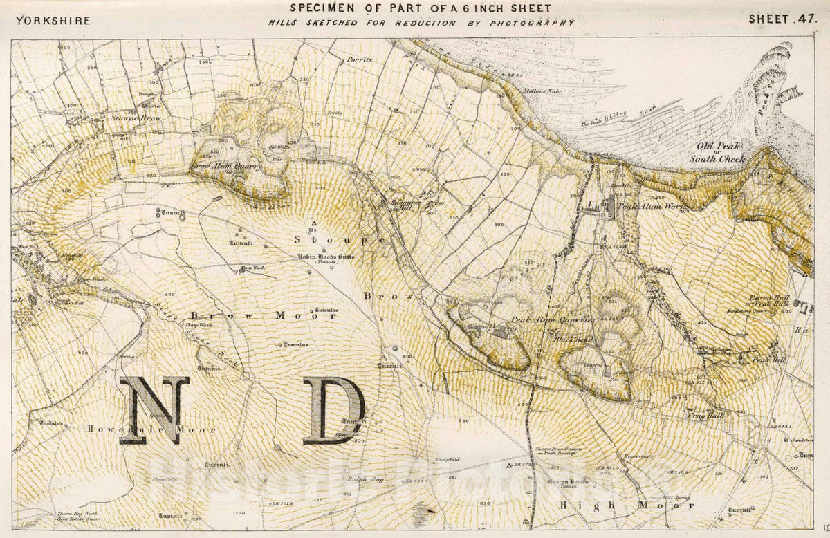 Historic Wall Map : Survey Book - 1857 Specimen of part of a 6 inch sheet - Vintage Wall Art