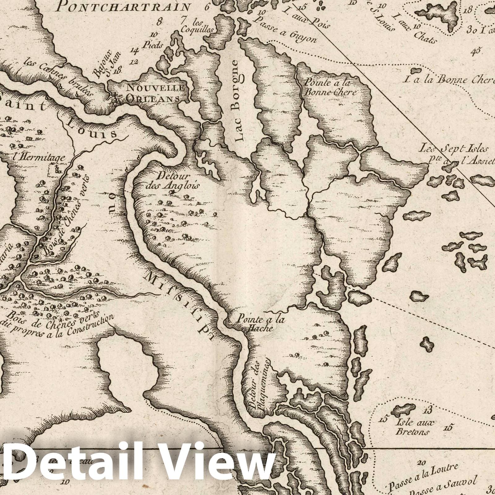 Saint Louis River and Mississippi River Delta - Nautical Chart, 1764
