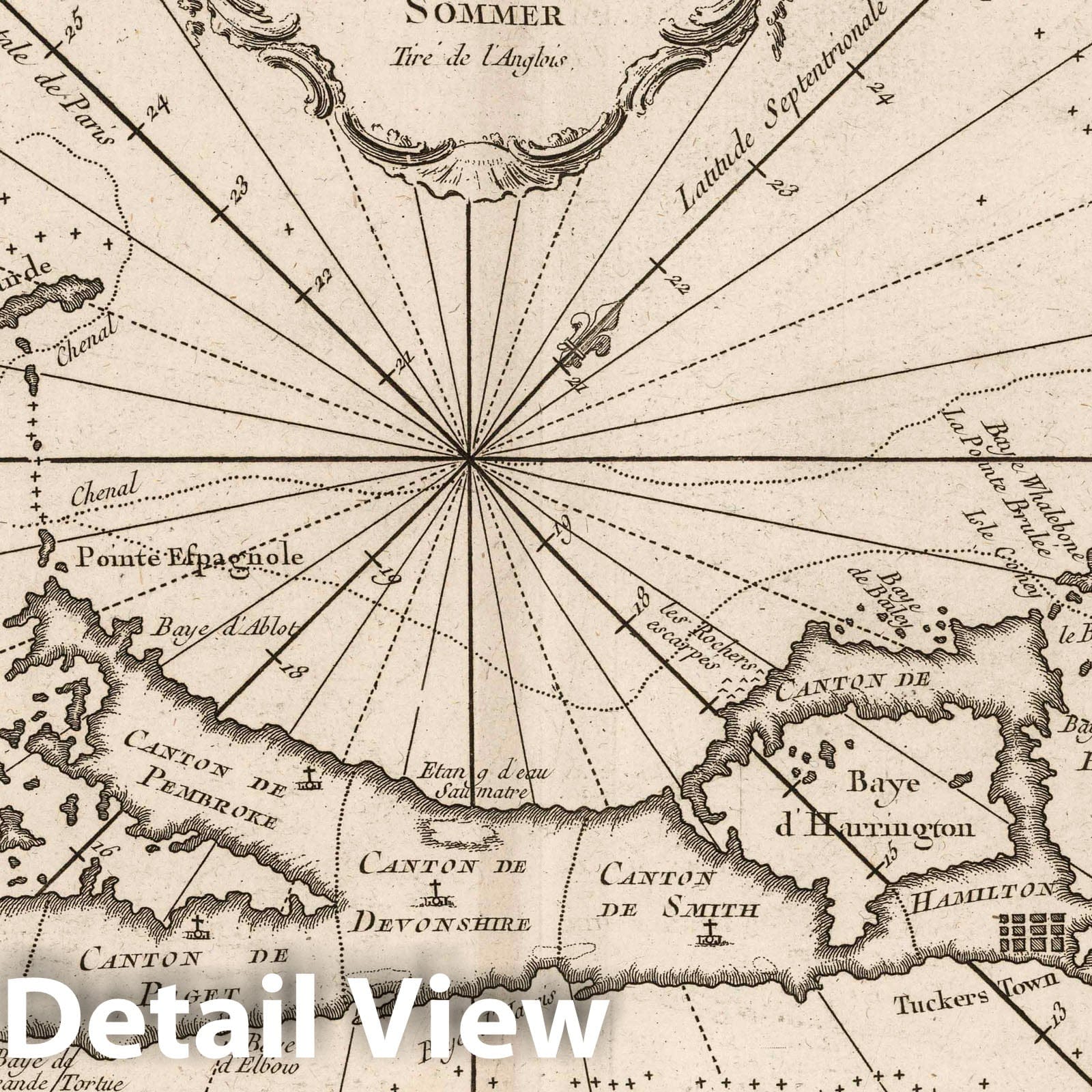 Bermuda - Nautical Chart, 1764 - Historical Map Print