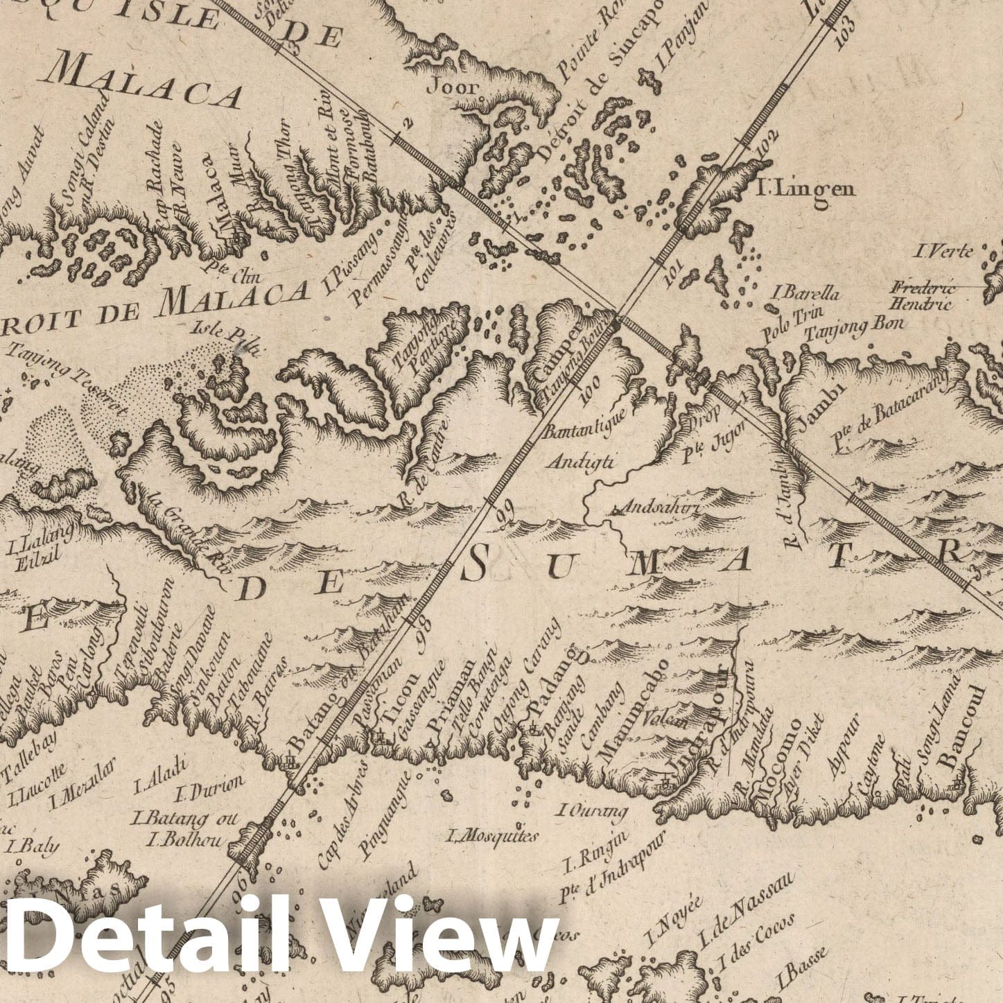 Sumatra, Indonesia - Nautical Chart, 1764 - Historical Map Print