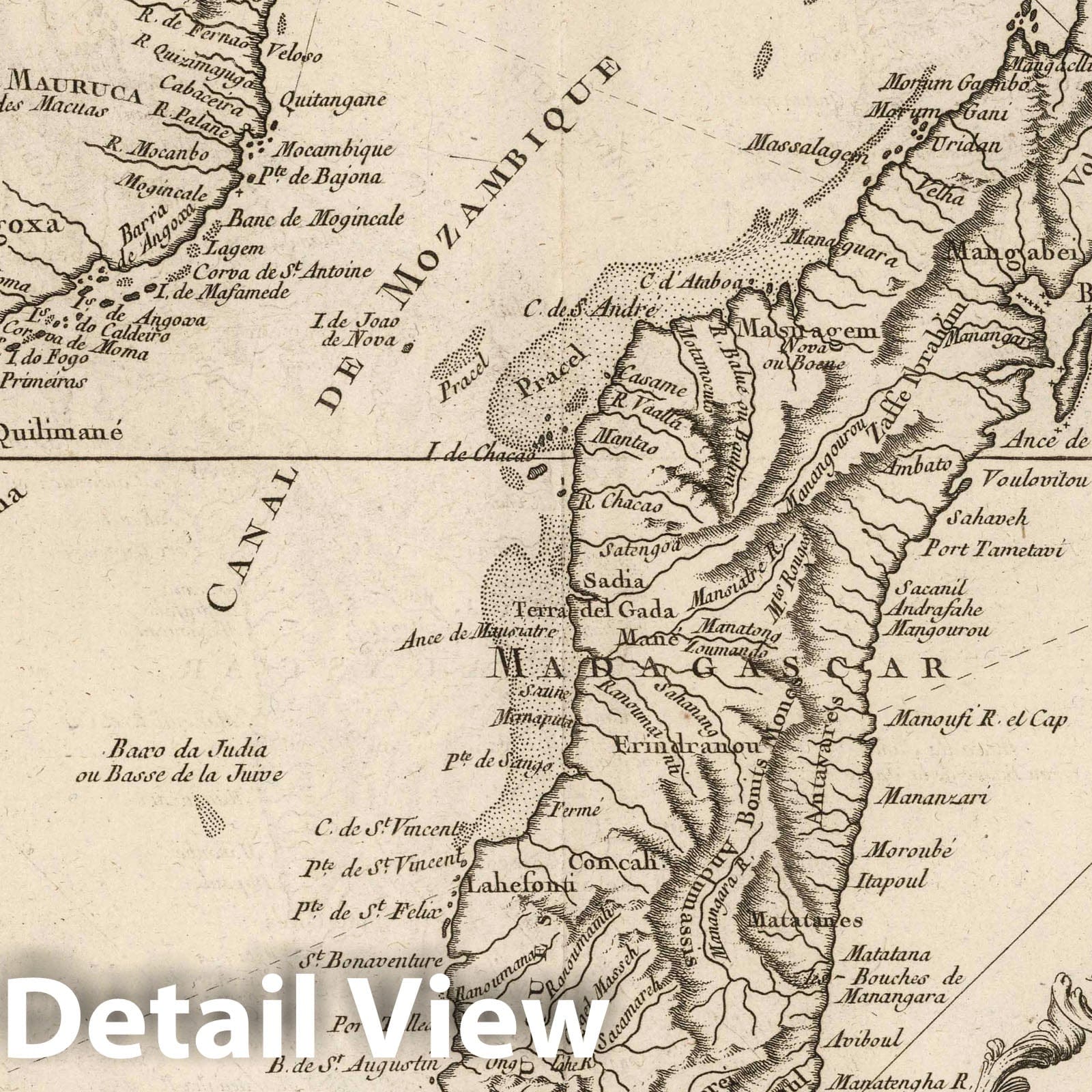 Madagascar and Mozambique Channel - Nautical Chart, 1764