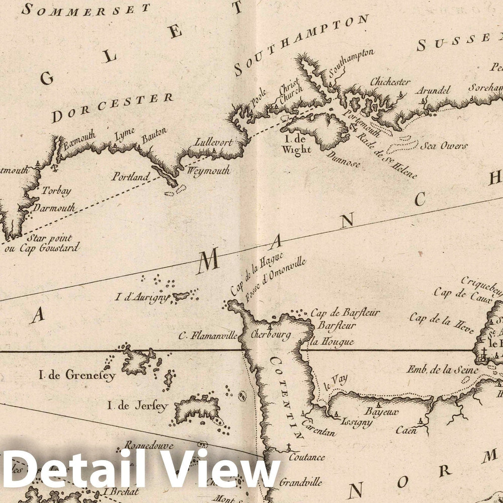 Historic Map : France, , Europe 1764 Costes De France , Vintage Wall Art