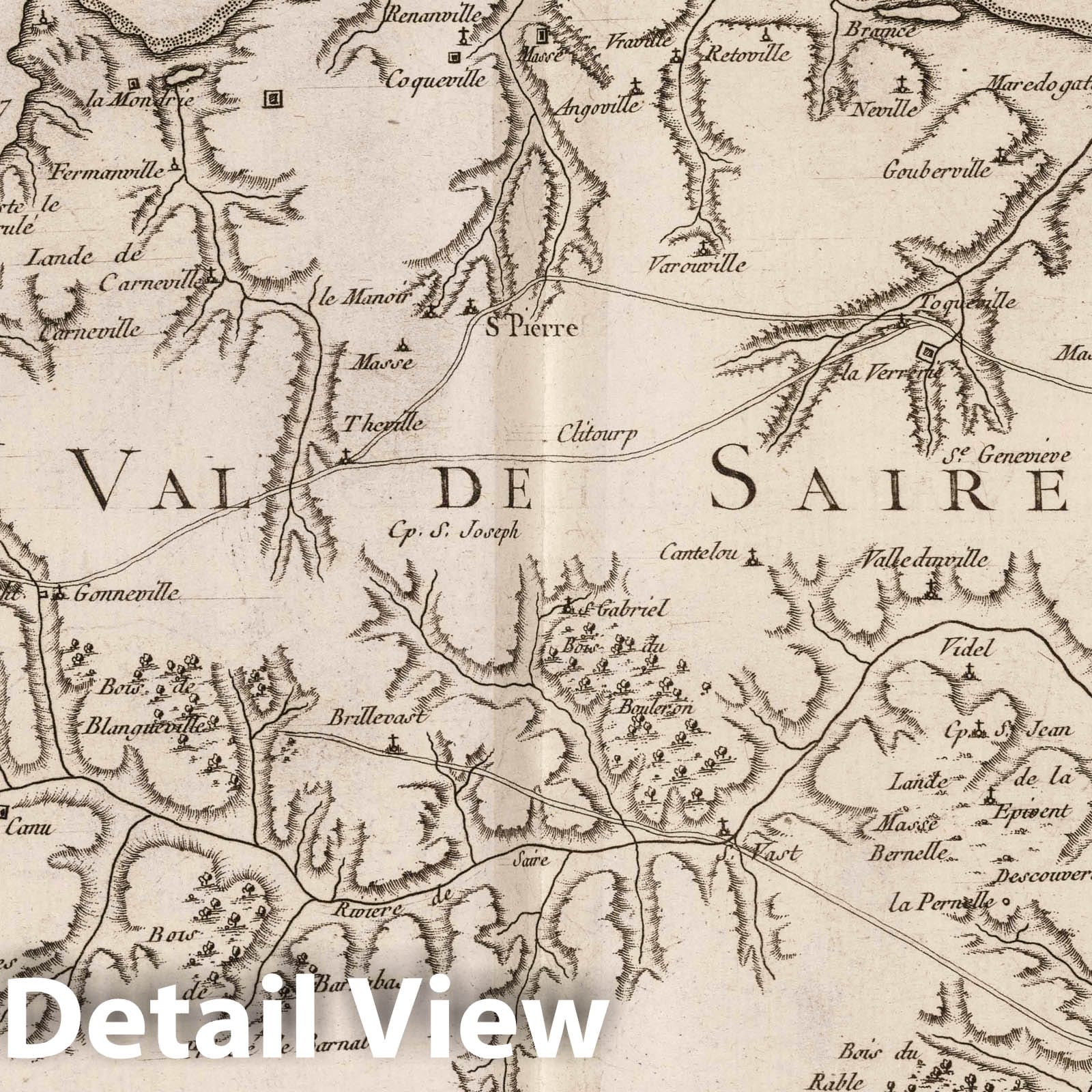 Cotentin, Normandy - Nautical Chart, 1764 by Bellin