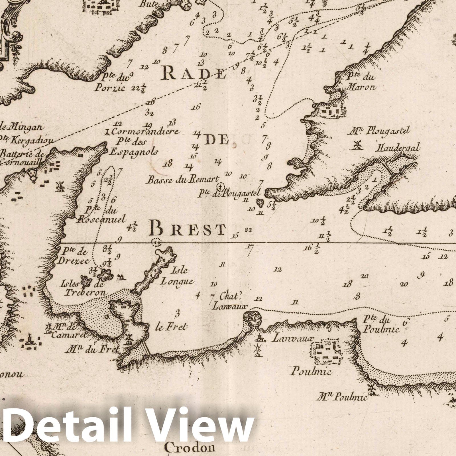 Brest, Bertheaume, and Camaret, France - Nautical Chart, 1764