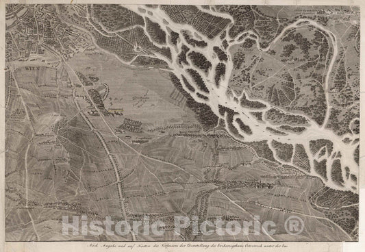 Historic Map : Austria, 1837 (I Section). Nach Angabe und auf Kosten des Verfassers der Darstellung des Erzherzogthums Osterreich unter der Ens. , Vintage Wall Art