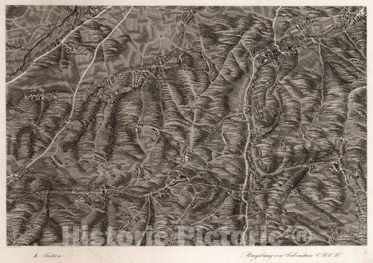 Historic Map : Austria, 1837 L Section. Umgebung von Seebenstein V.U.W.W. J. Hollnsteiner del. Lor. Neumayer sc. , Vintage Wall Art