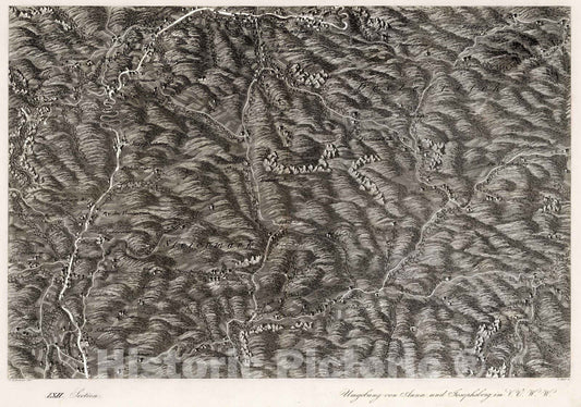 Historic Map : Austria, 1837 LXII Section. Umgebung von Anna und Josephsberg im V.O.W.W. J. Hollnsteiner del. F. Mehl sculp. , Vintage Wall Art